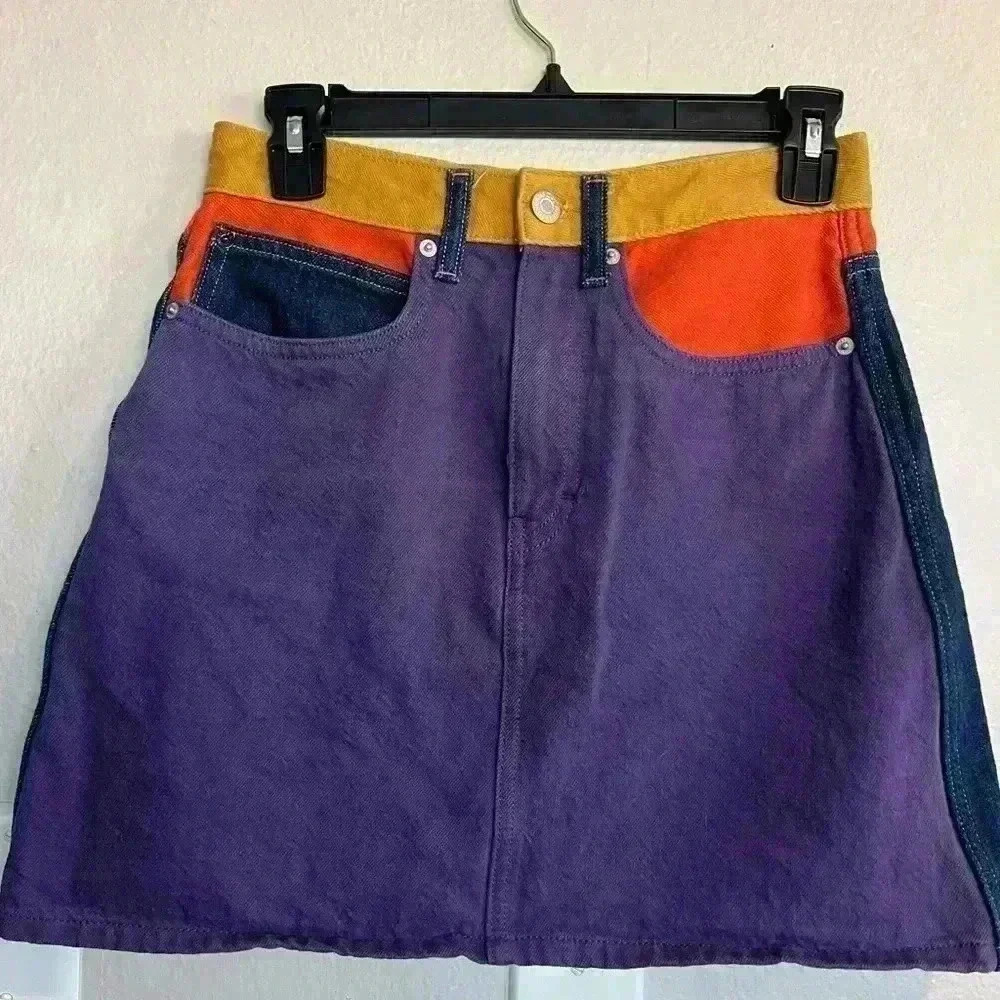 Calvin Klein American classics high rise mini skirt Jean SIZE 27